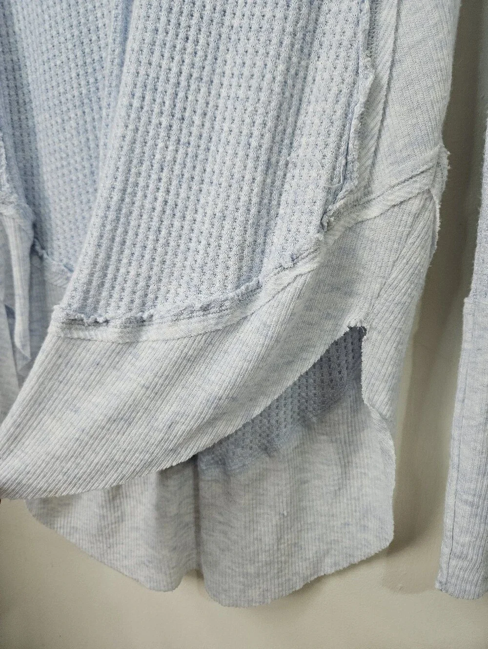 FREE PEOPLE Catalina Thermal We The Free Blue Long Sleeve Top M